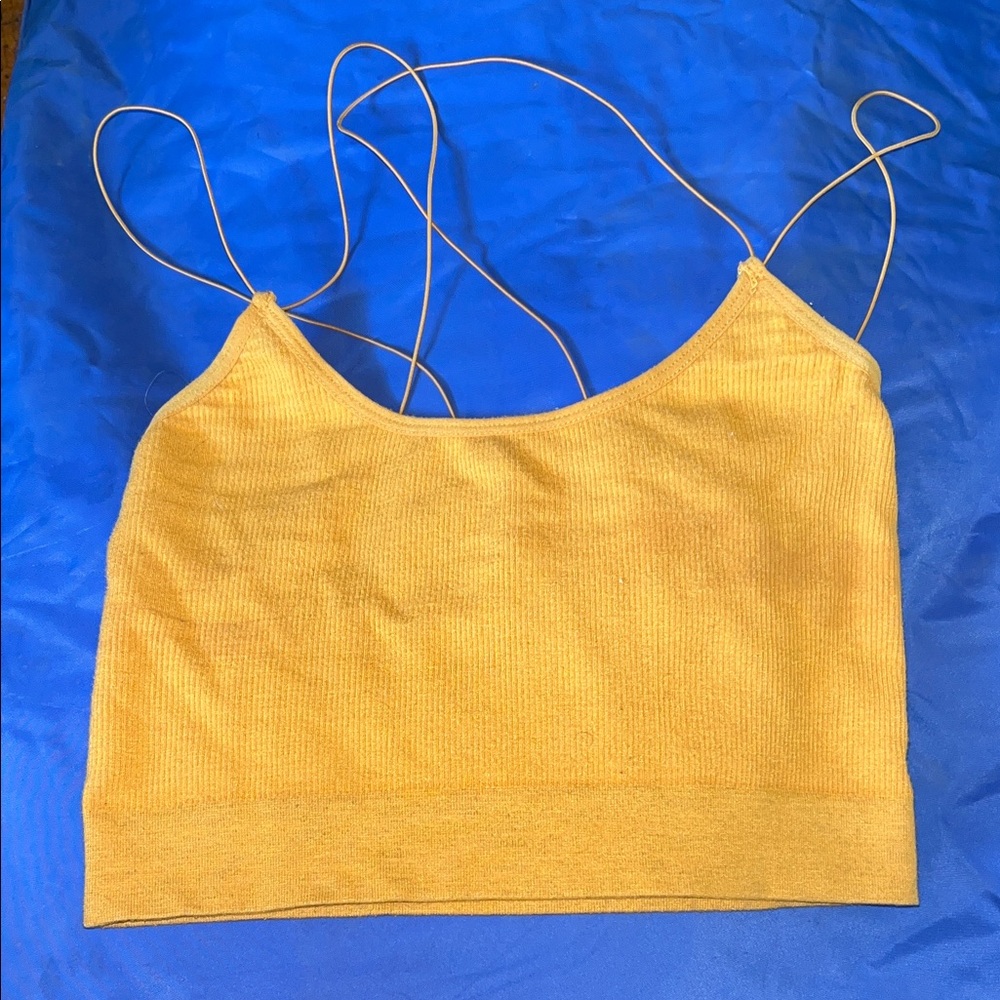 Urban Outfitters Mustard Yellow Ribbed Tank